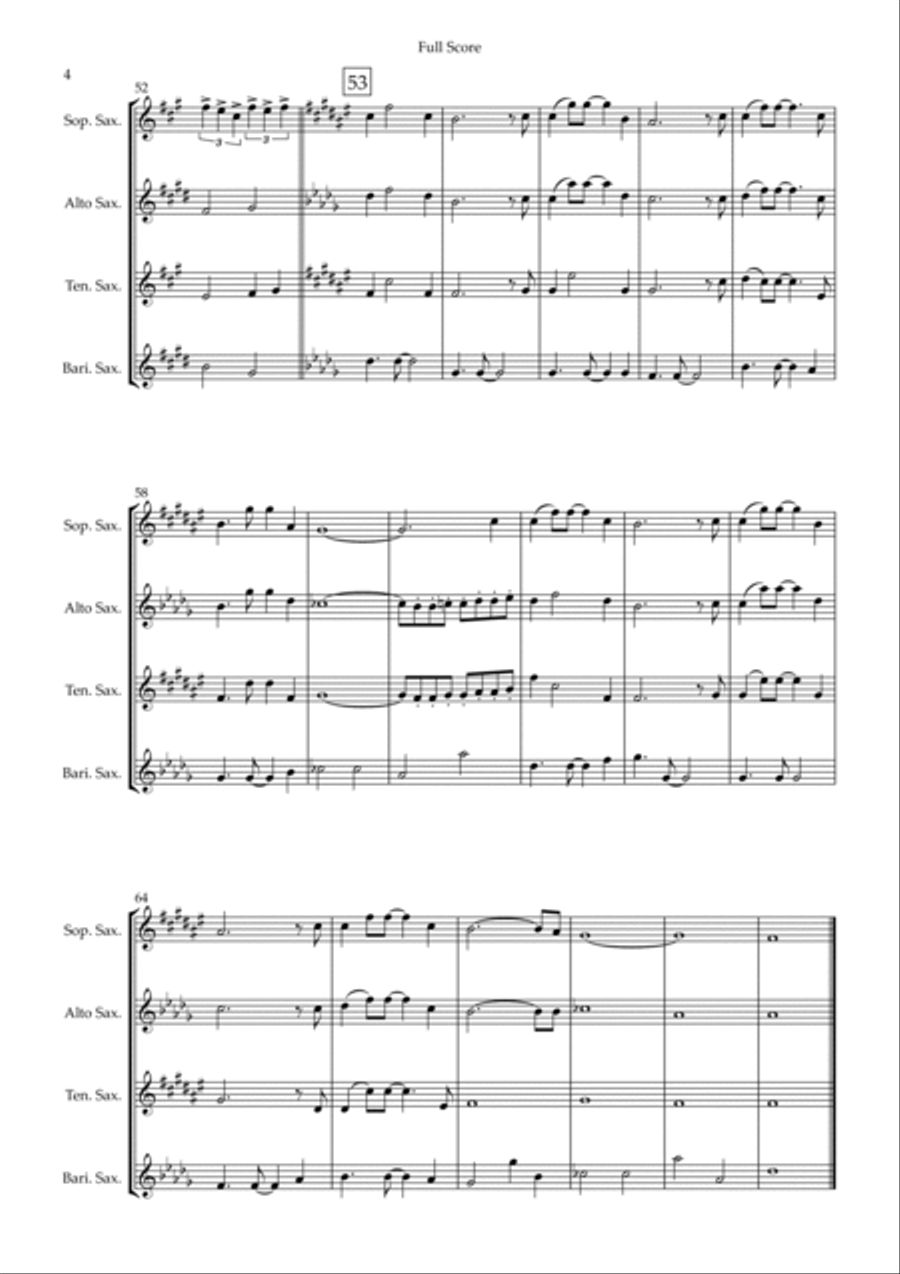 You'll Be In My Heart You'll Be In My Heart Saxophone Quartet scores gallery preview page 4