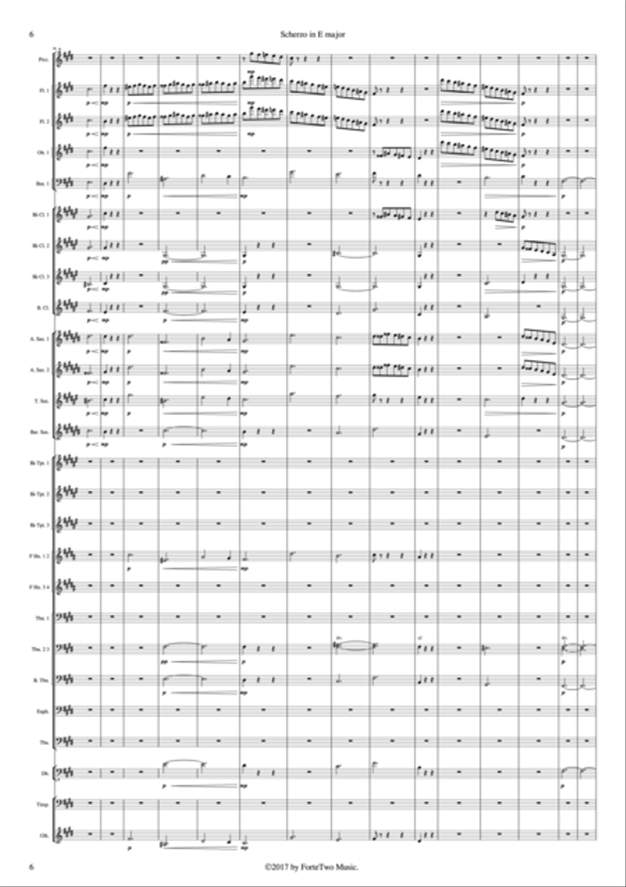 Chopin - Scherzo in E major (Op. 54) for Concert Band Concert Band scores gallery preview page 6