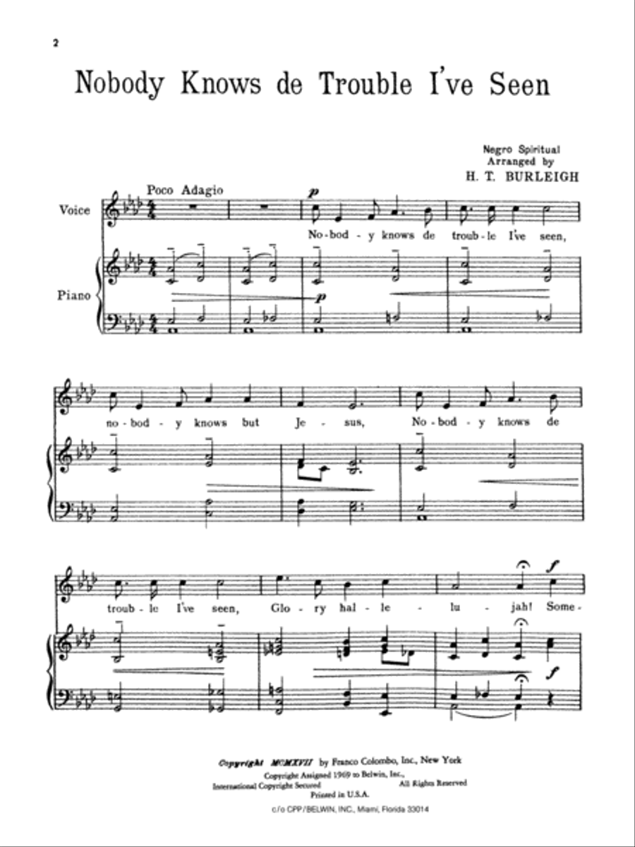 Album of Negro Spirituals Voice scores gallery preview page 3
