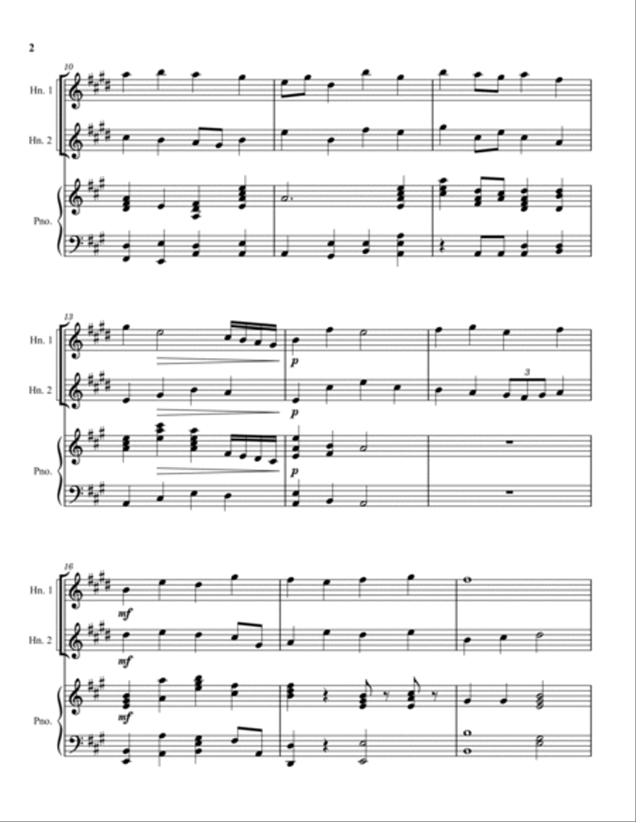 Battaglia Interna delle Vite- Horn Duet Accompanied Brass Duet scores gallery preview page 2