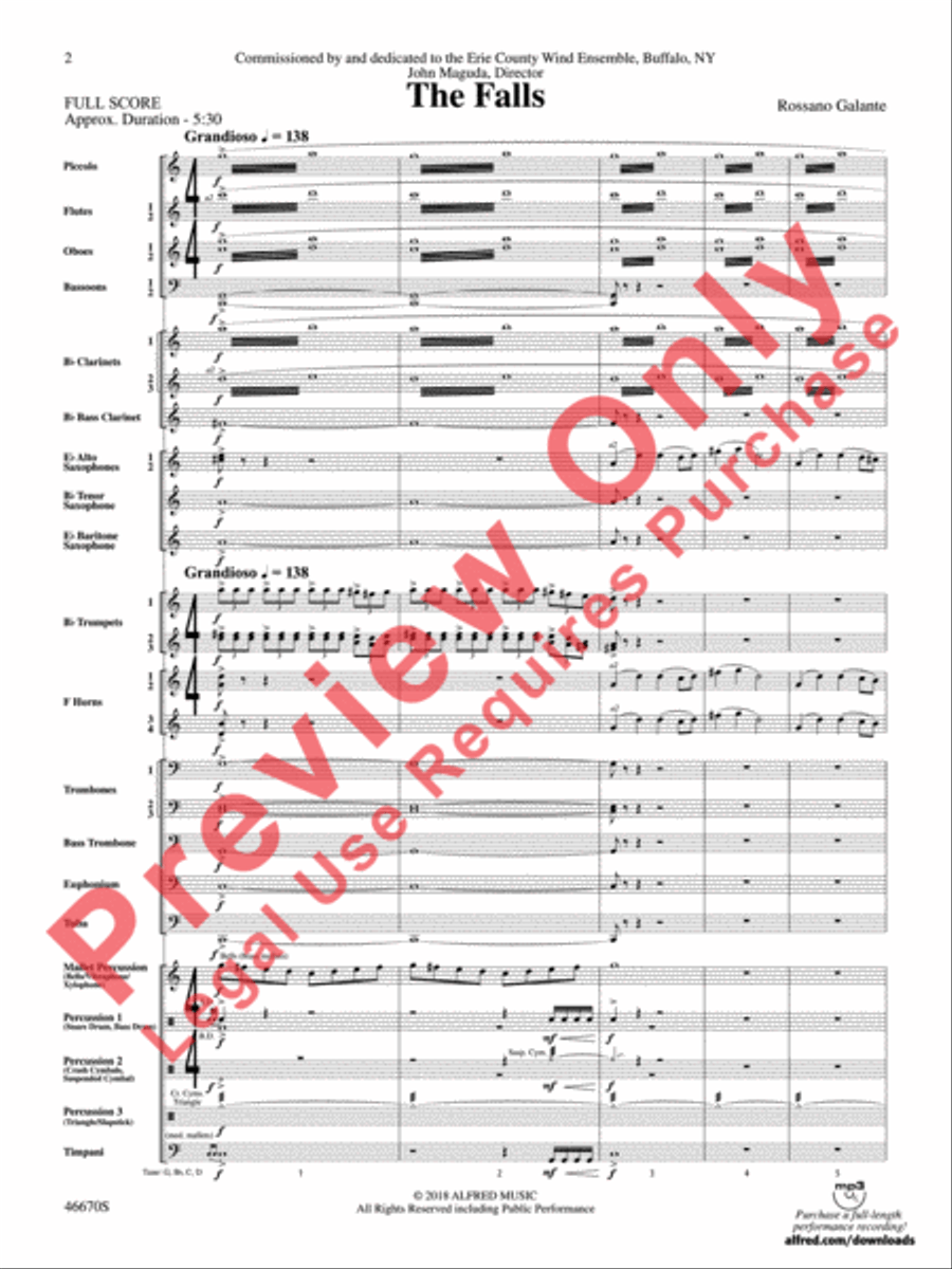 The Falls Concert Band scores gallery preview page 3