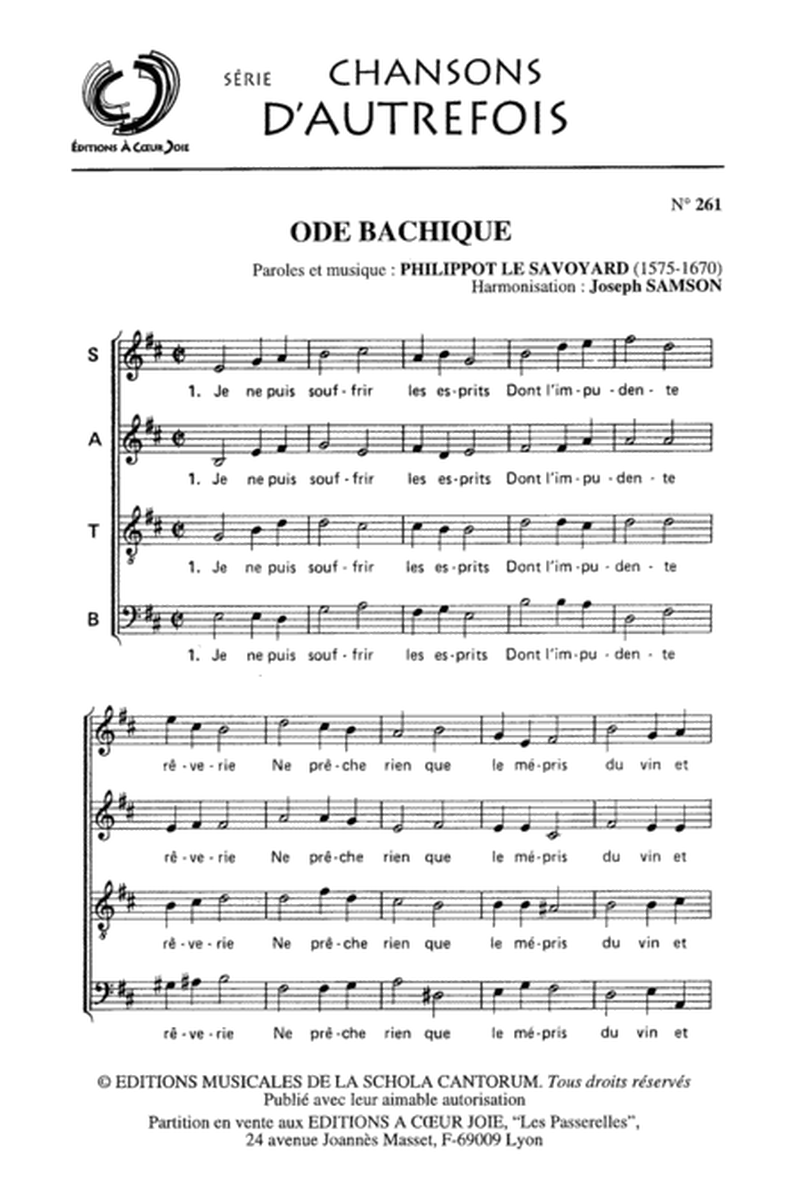 Ode Bacchique (Divers)