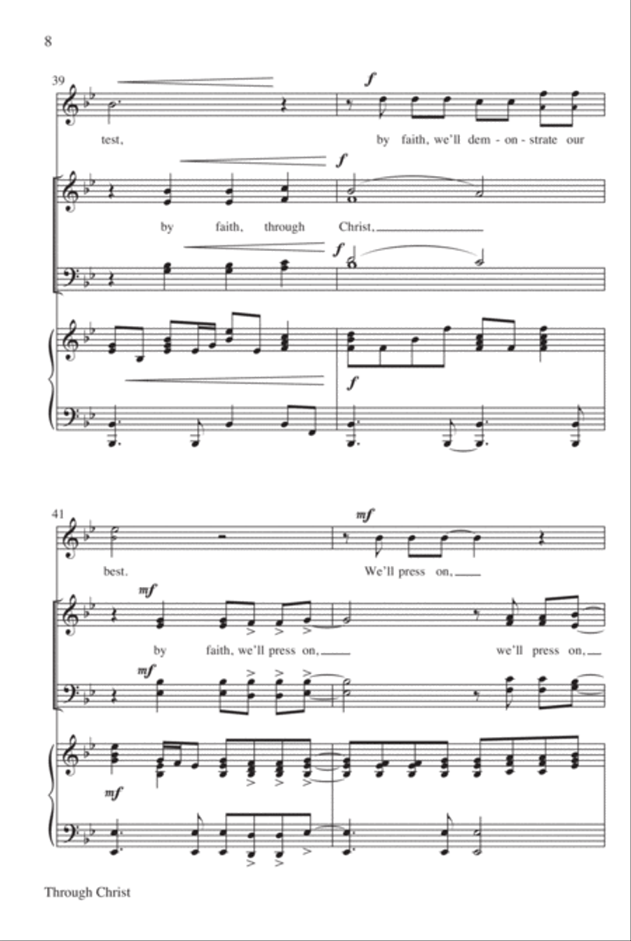 Through Christ 4-Part scores gallery preview page 9