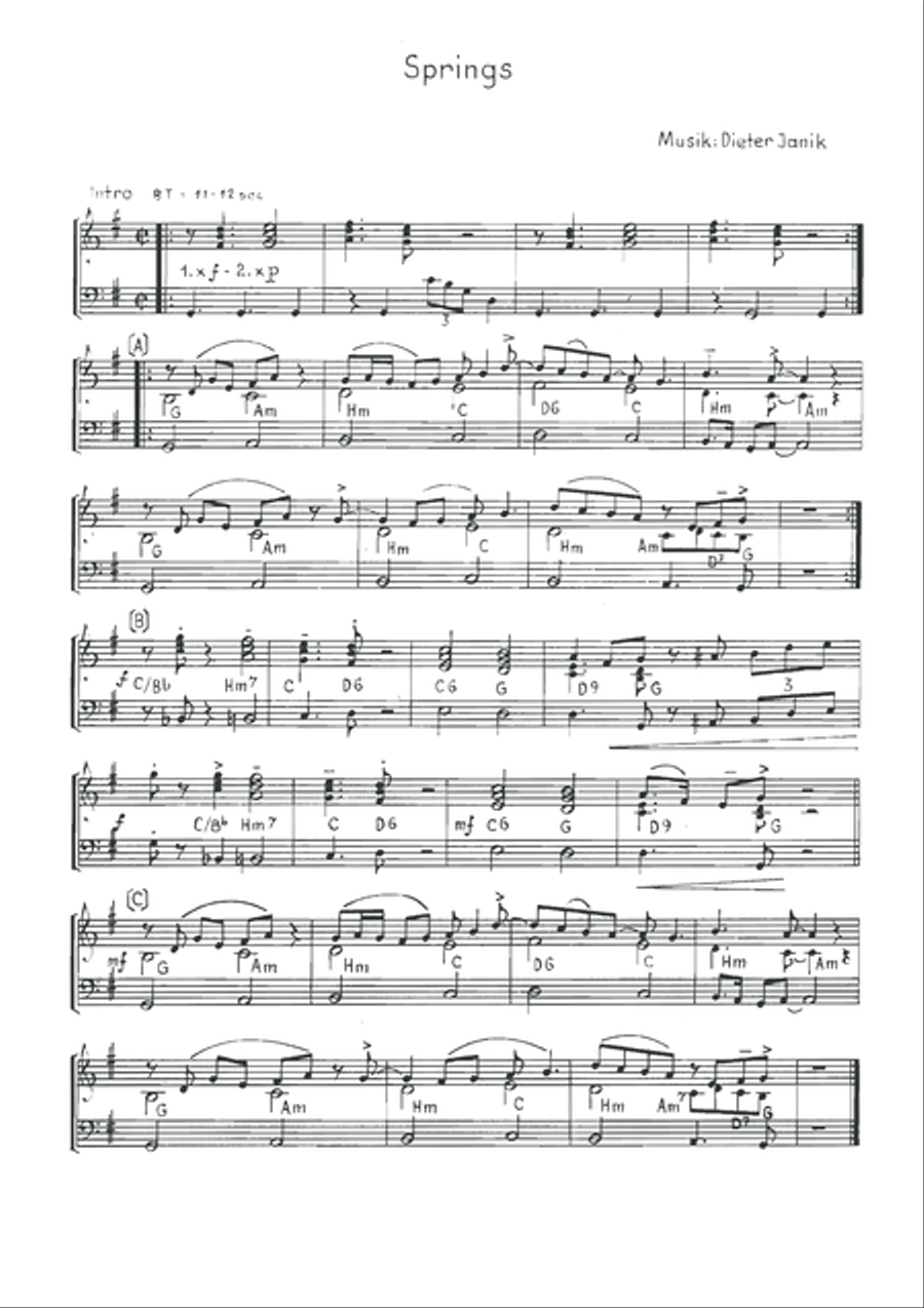 Springs Springs Piano scores gallery preview page 3