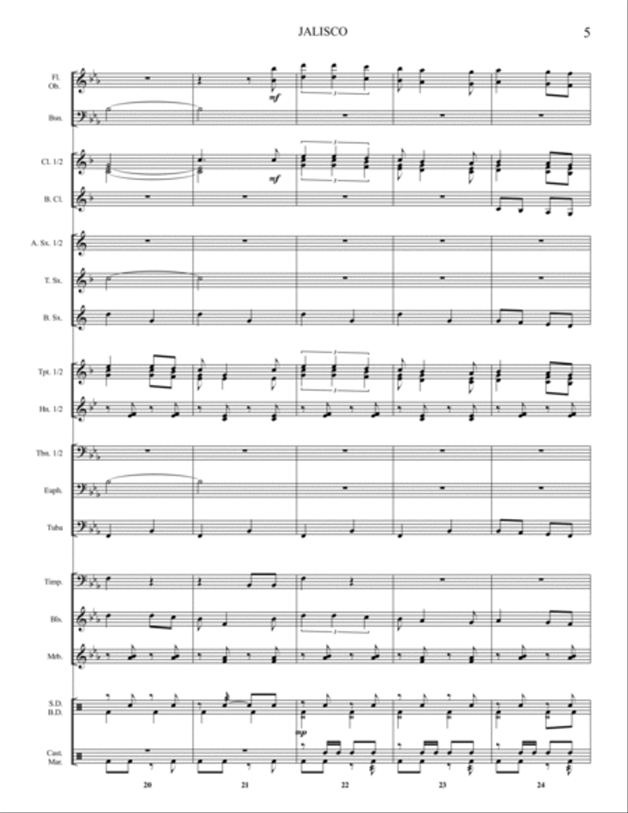 Ay Jalisco, No Te Rajes Concert Band scores gallery preview page 6