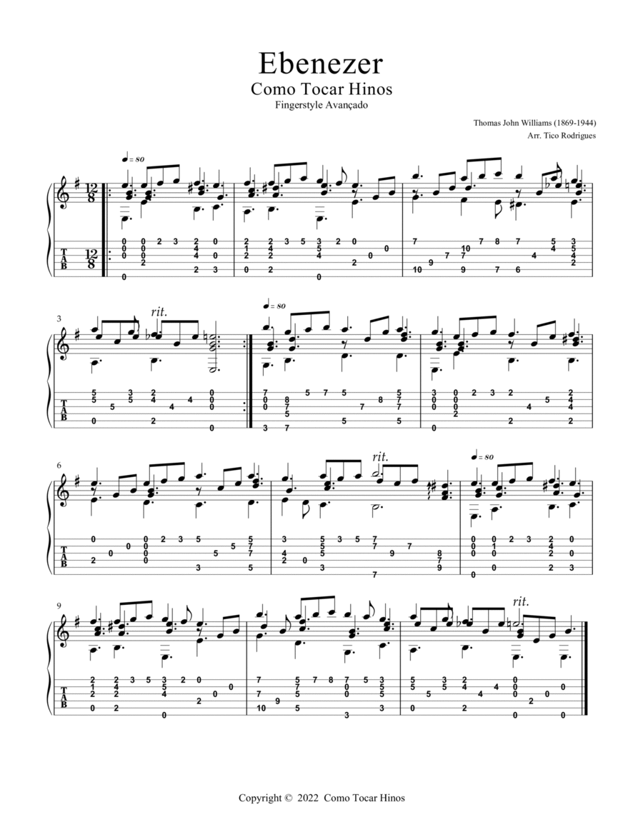 Ebenezer Acoustic Guitar scores gallery preview page 1