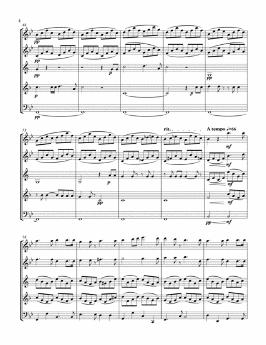 Au Fond du Temple Saint from the The Pearl Fishers (Wind Quintet) Woodwind Quintet scores gallery preview page 4