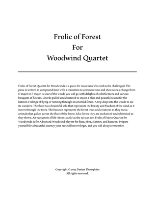 Frolic of Forest Quartet for Woodwinds