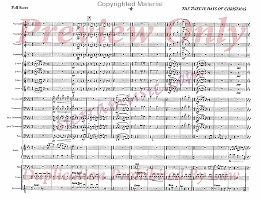 The Twelve Days Of Christmas Jazz Ensemble scores gallery preview page 5