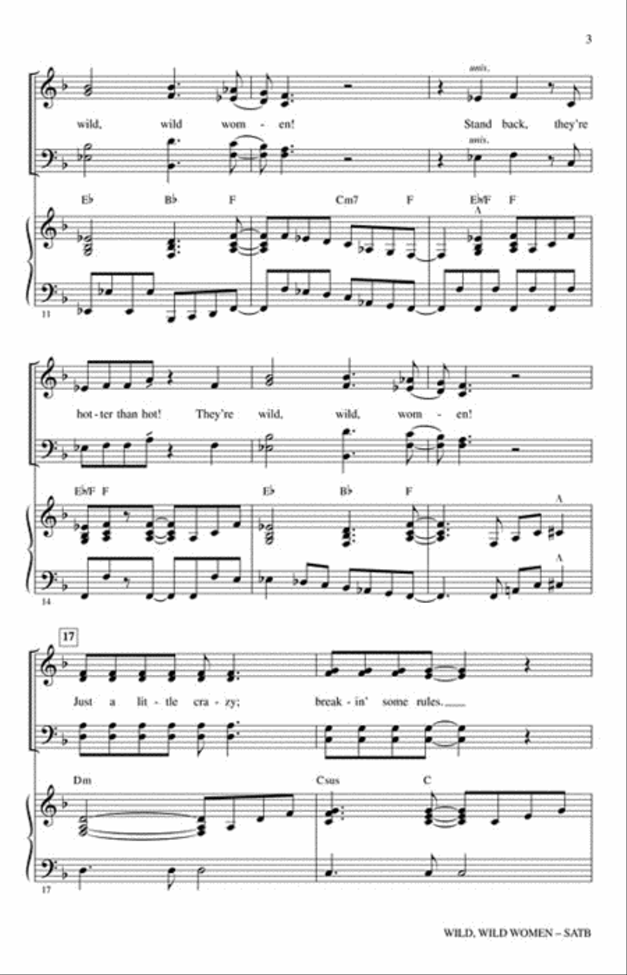 Wild, Wild Women Wild, Wild Women 4-Part scores gallery preview page 3