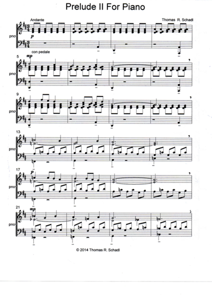 Prelude II For Piano