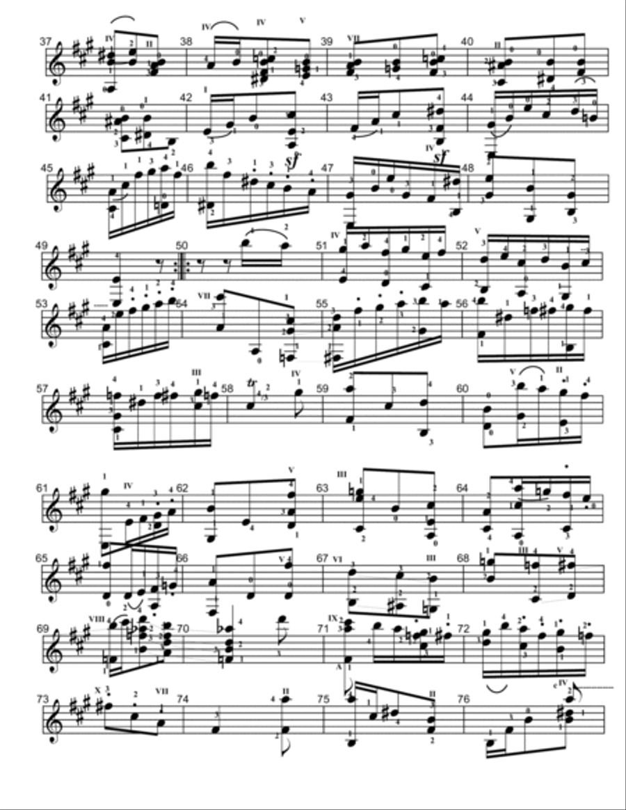 Cello suite 3 for guitar - gigue Classical Guitar scores gallery preview page 2