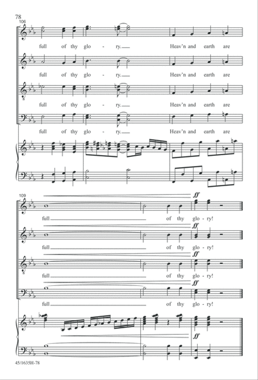 Mass: A Celebration of Love and Joy 4-Part scores gallery preview page 78