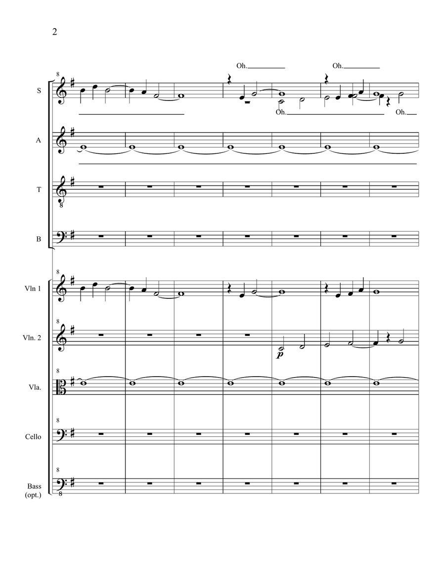 Dona Nobis Pacem (SATB - full score) 4-Part scores gallery preview page 2
