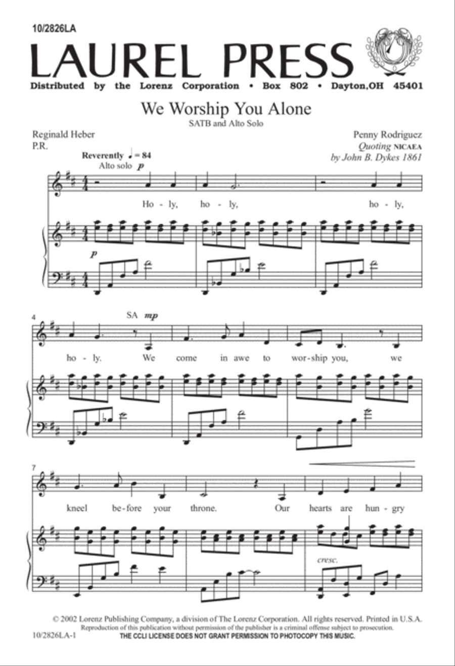 We Worship You Alone We Worship You Alone 4-Part scores gallery preview page 1