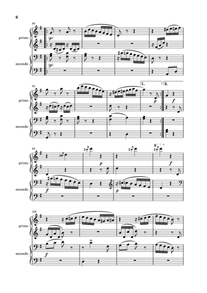 Variationen im Klassischen Stil über den Zürcher Sechseläuten-Marsch für Klavier vierhändig