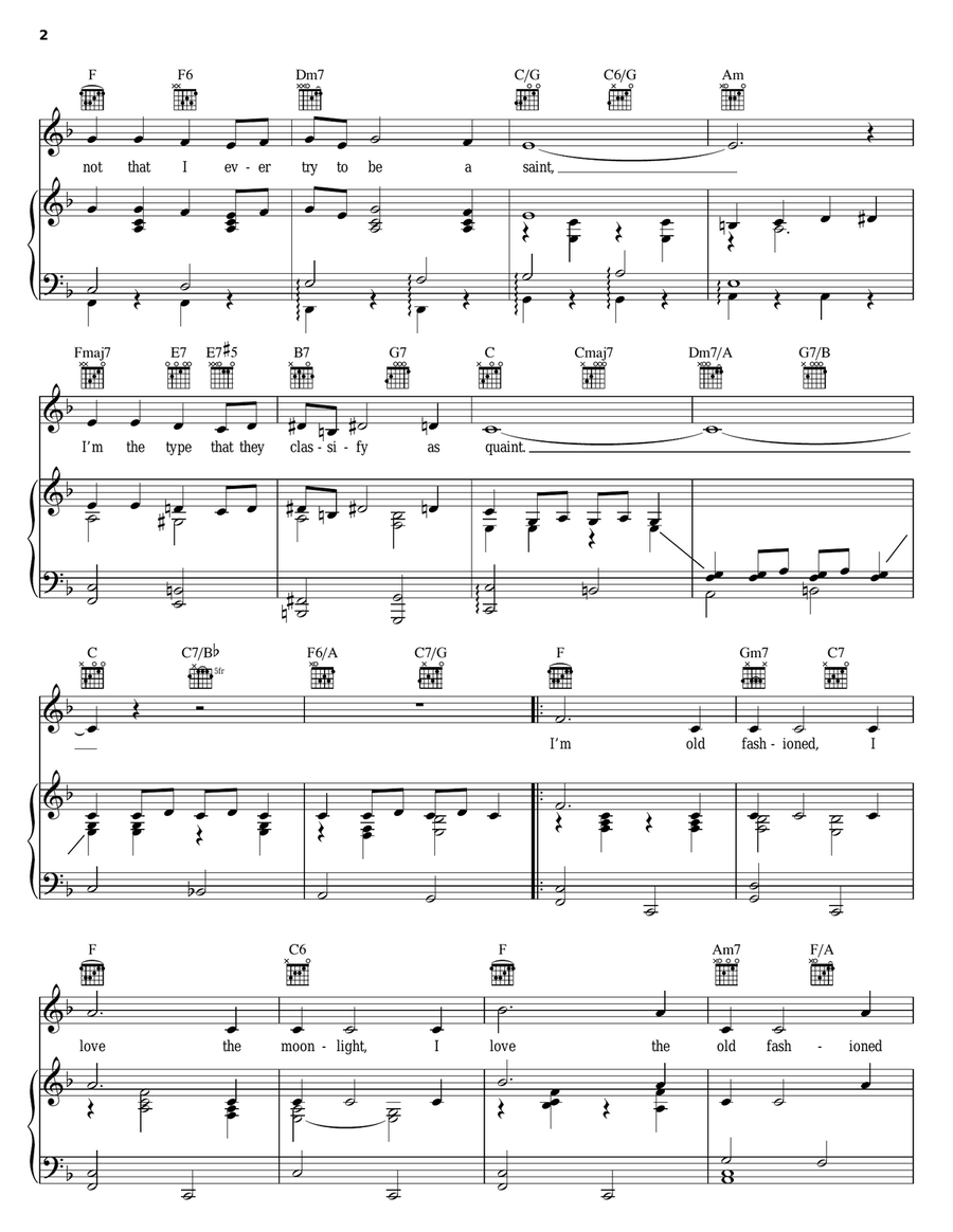I'm Old Fashioned Guitar scores gallery preview page 2
