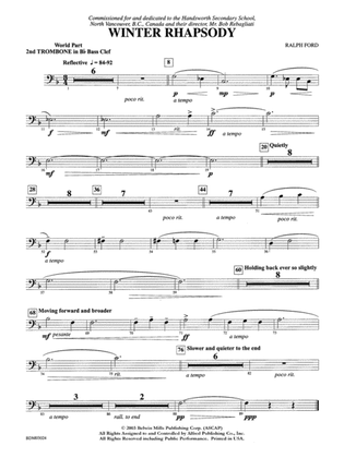 Winter Rhapsody: WP 2nd B-flat Trombone B.C.