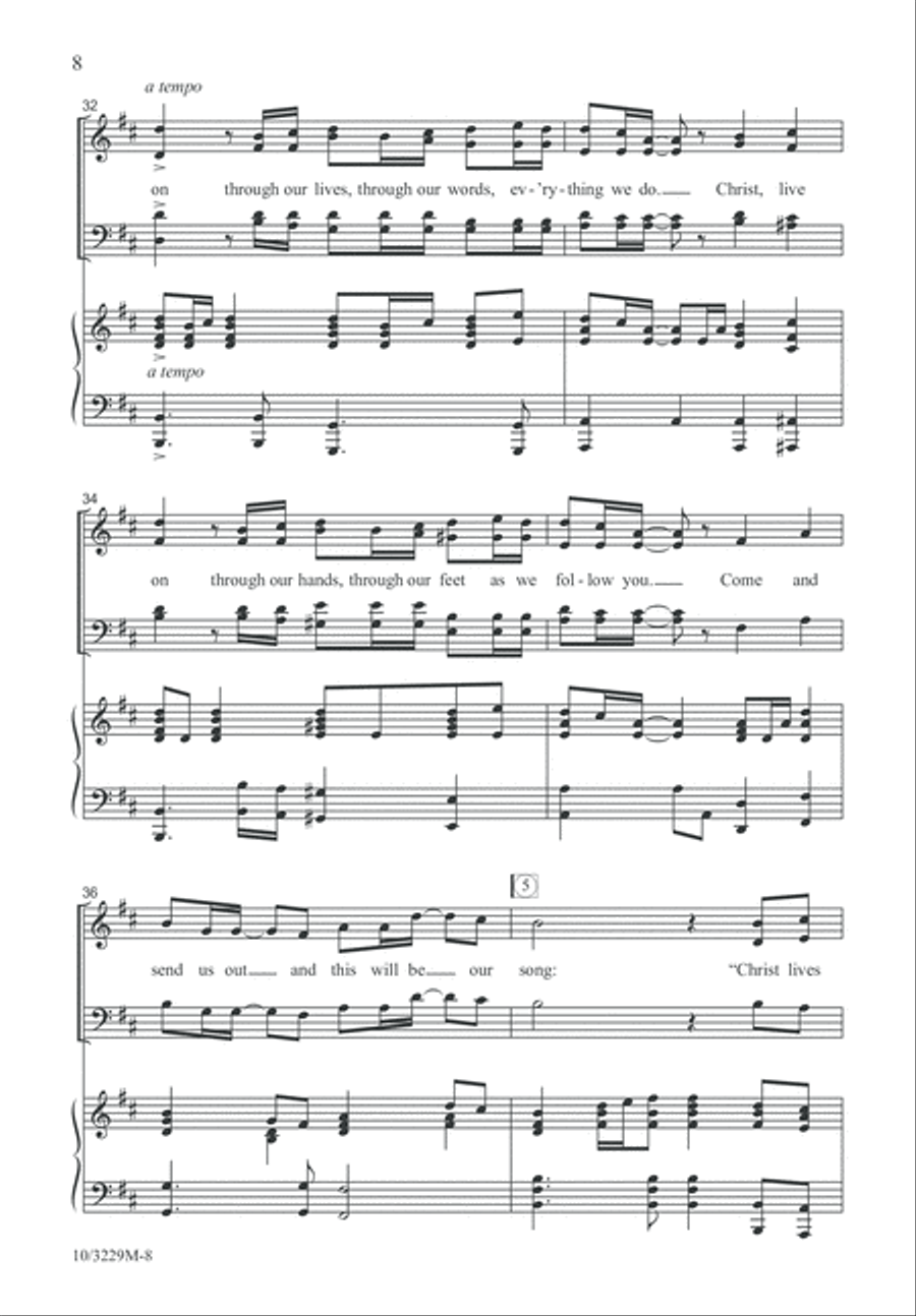 Christ Lives On 4-Part scores gallery preview page 8