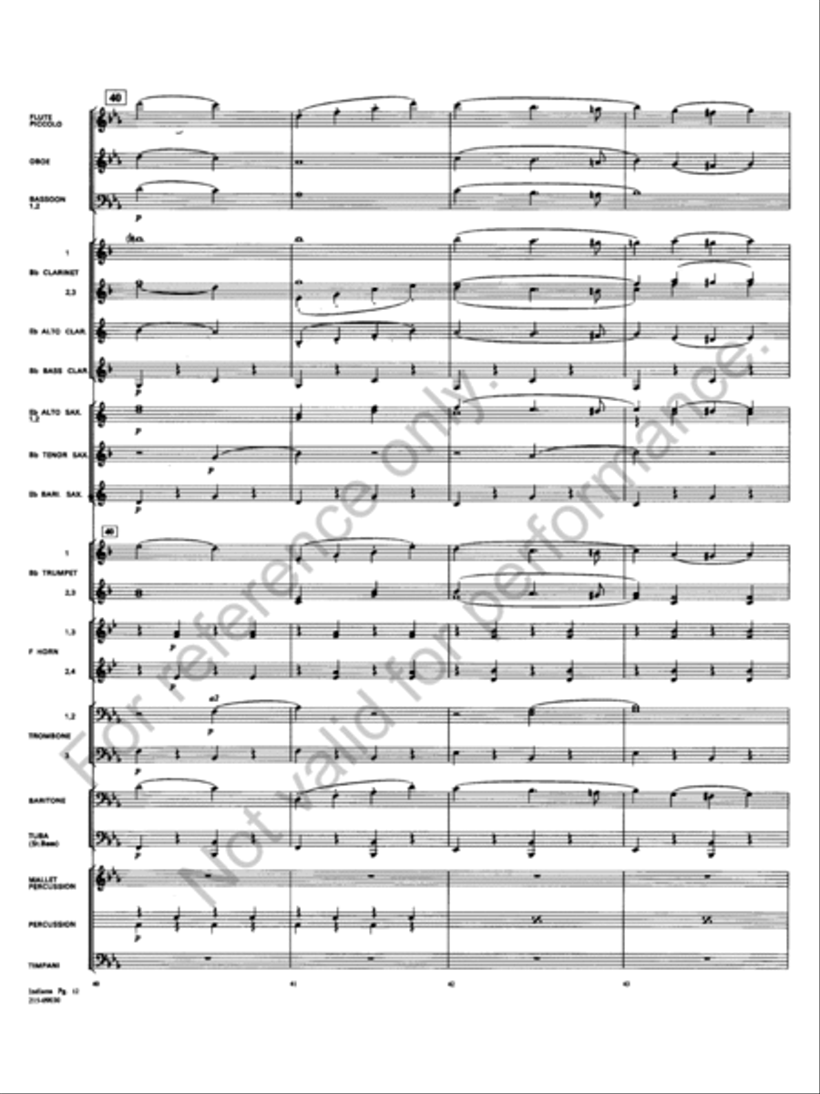 Indiana State Band Concert Band scores gallery preview page 13