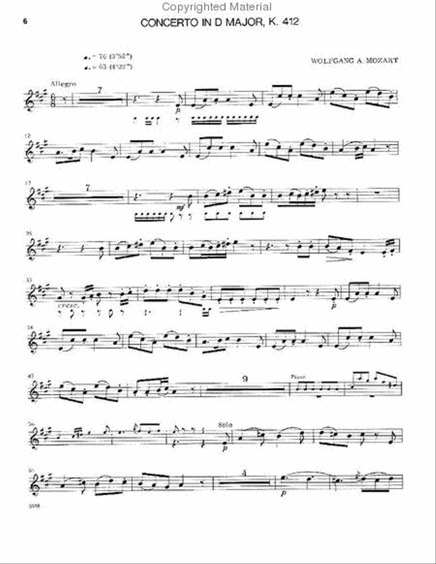 Intermediate French Horn Solos - Volume IV Horn Solo scores gallery preview page 2