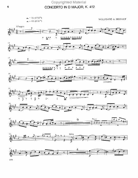 Intermediate French Horn Solos - Volume IV image number null