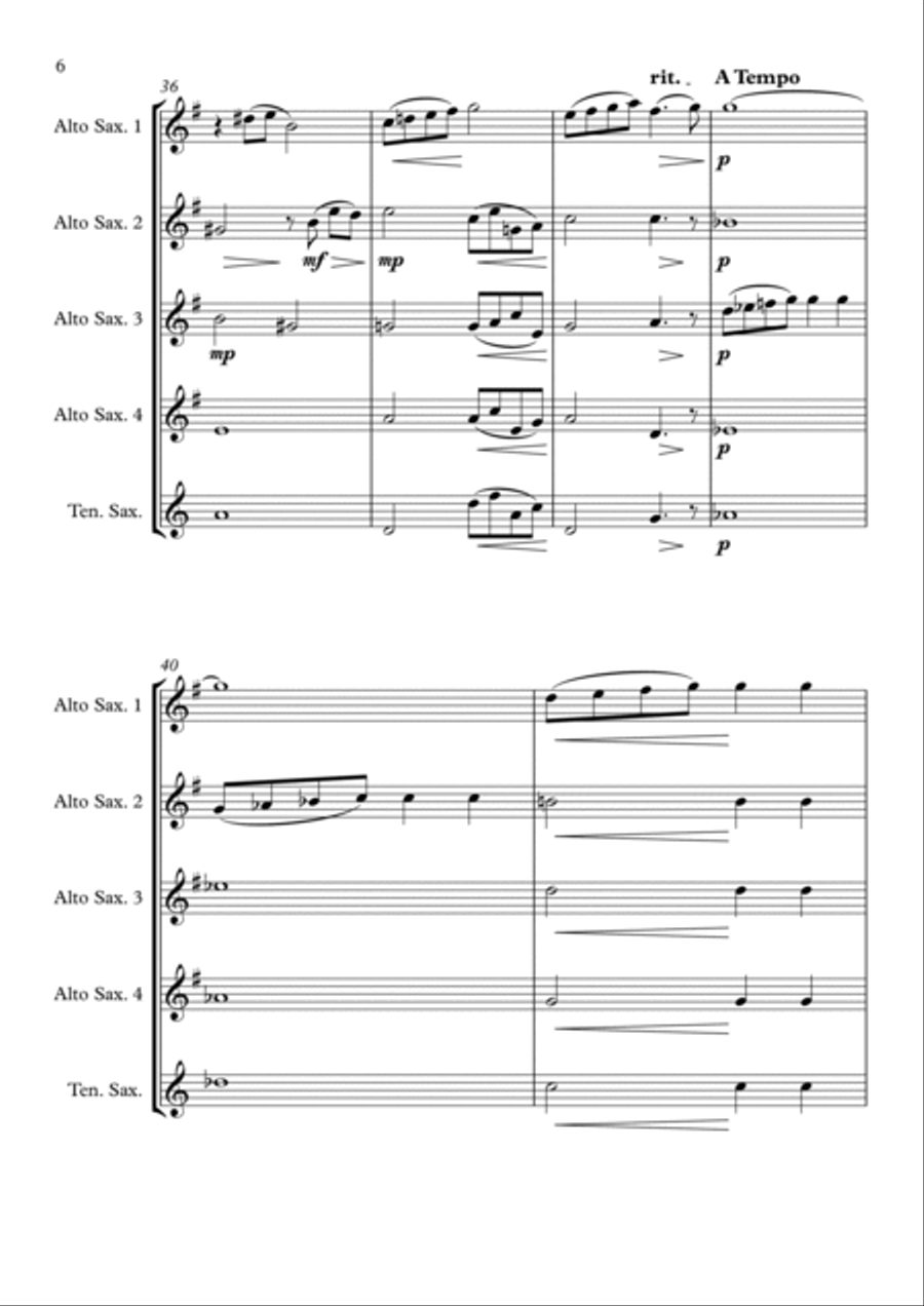 Where Is Love? Where Is Love? Saxophone Quintet scores gallery preview page 6