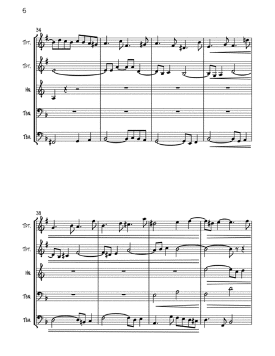 Contrapunctus #1 Brass Ensemble scores gallery preview page 6