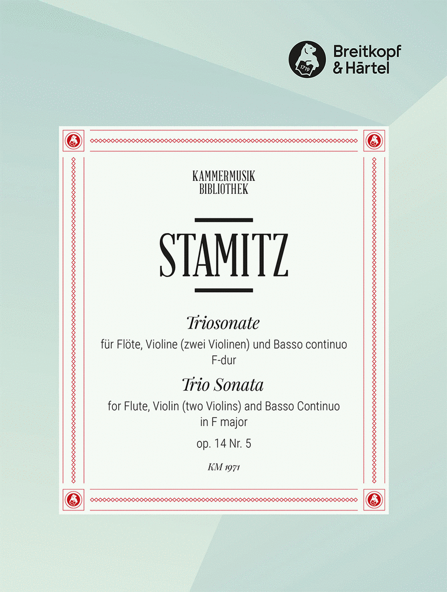 Trio Sonata in F major Op. 14/5 Score scores gallery preview page 1
