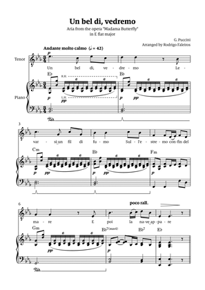 Un Bel Di Vedremo (from Madama Butterfly) - for Tenor - in Eb major