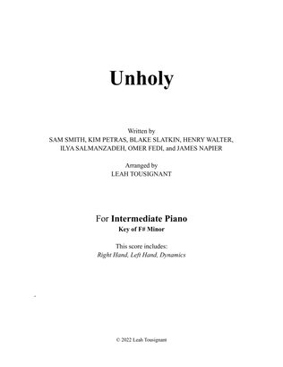 Book cover for Unholy