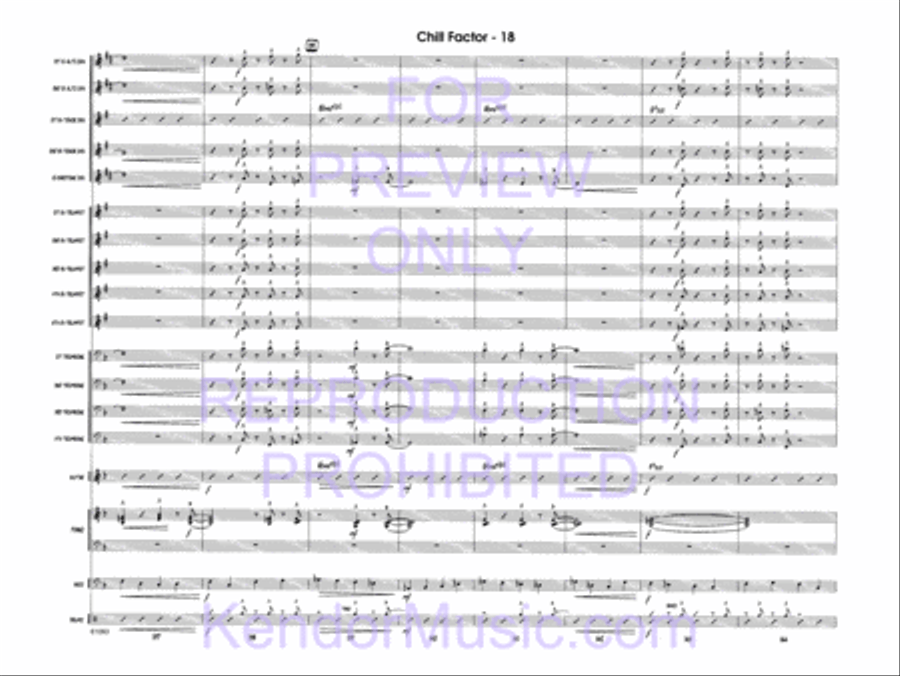 Chill Factor (Full Score) Jazz Ensemble scores gallery preview page 20