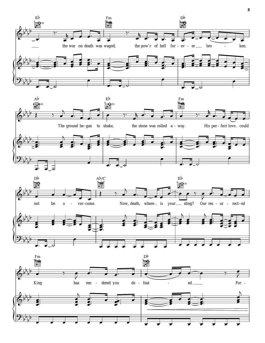 Forever (We Sing Hallelujah) Piano, Vocal, Guitar scores gallery preview page 3