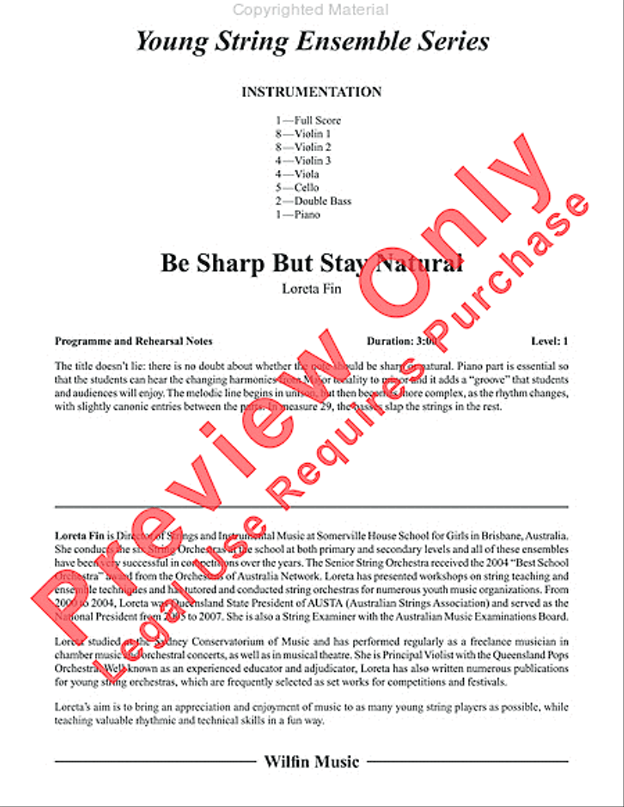Be Sharp But Stay Natural String Orchestra scores gallery preview page 2
