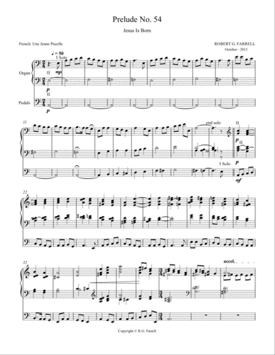 Organ Prelude #54 Organ Solo scores gallery preview page 1
