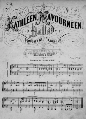 Book cover for Kathleen Mavourneen. Ballad