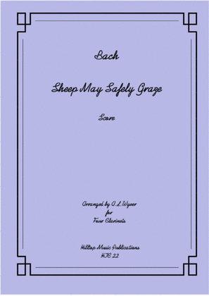 Book cover for Sheep may safely graze arr. four equal clarinets