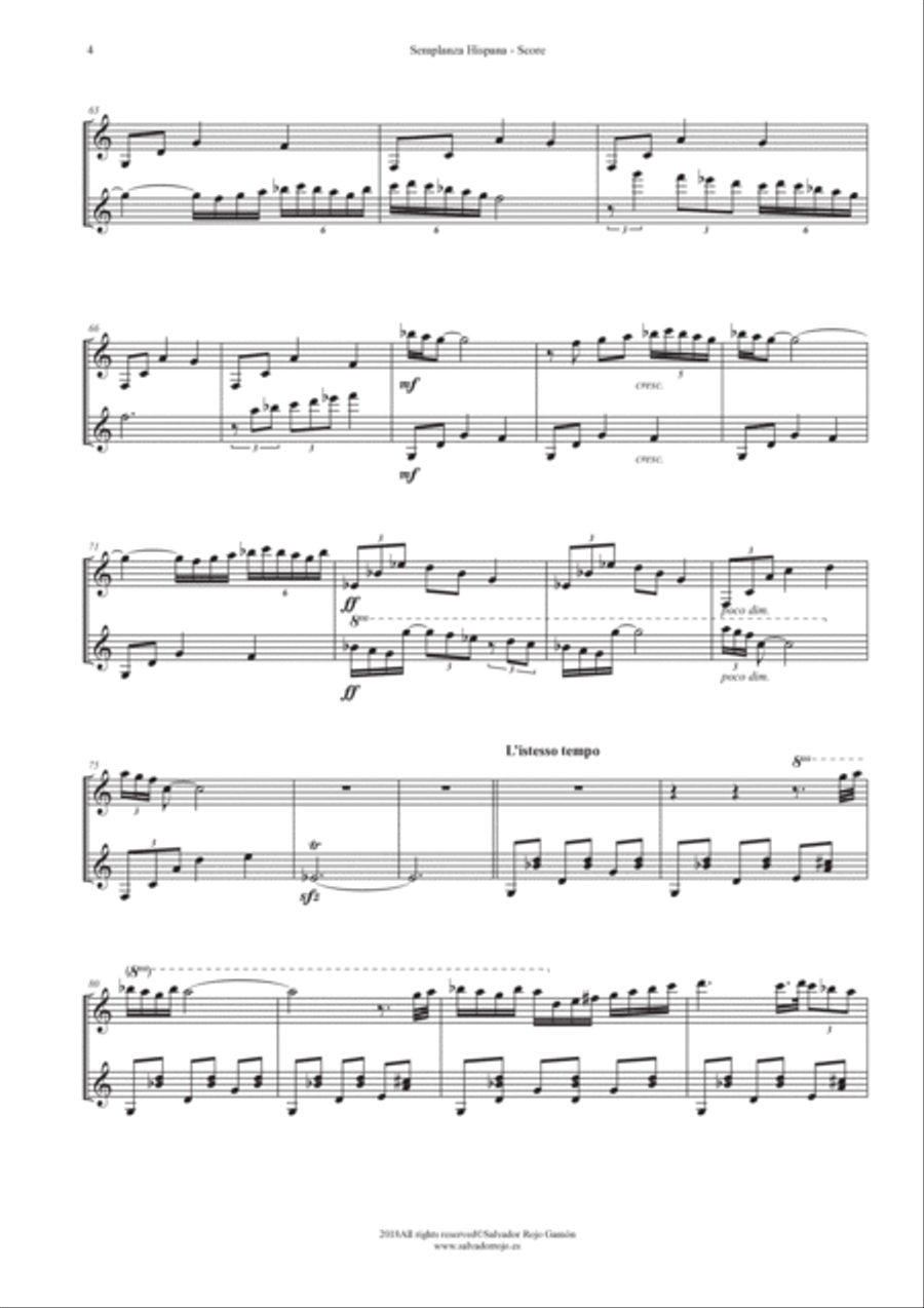 Semblanza Hispana Chamber Music scores gallery preview page 4