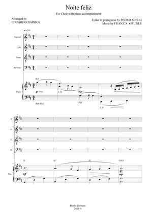 Noite Feliz (Silent Night) - For Choir with piano accompaniment