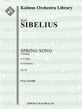 Book cover for Spring Song, Op. 16 (Vaersaeng)