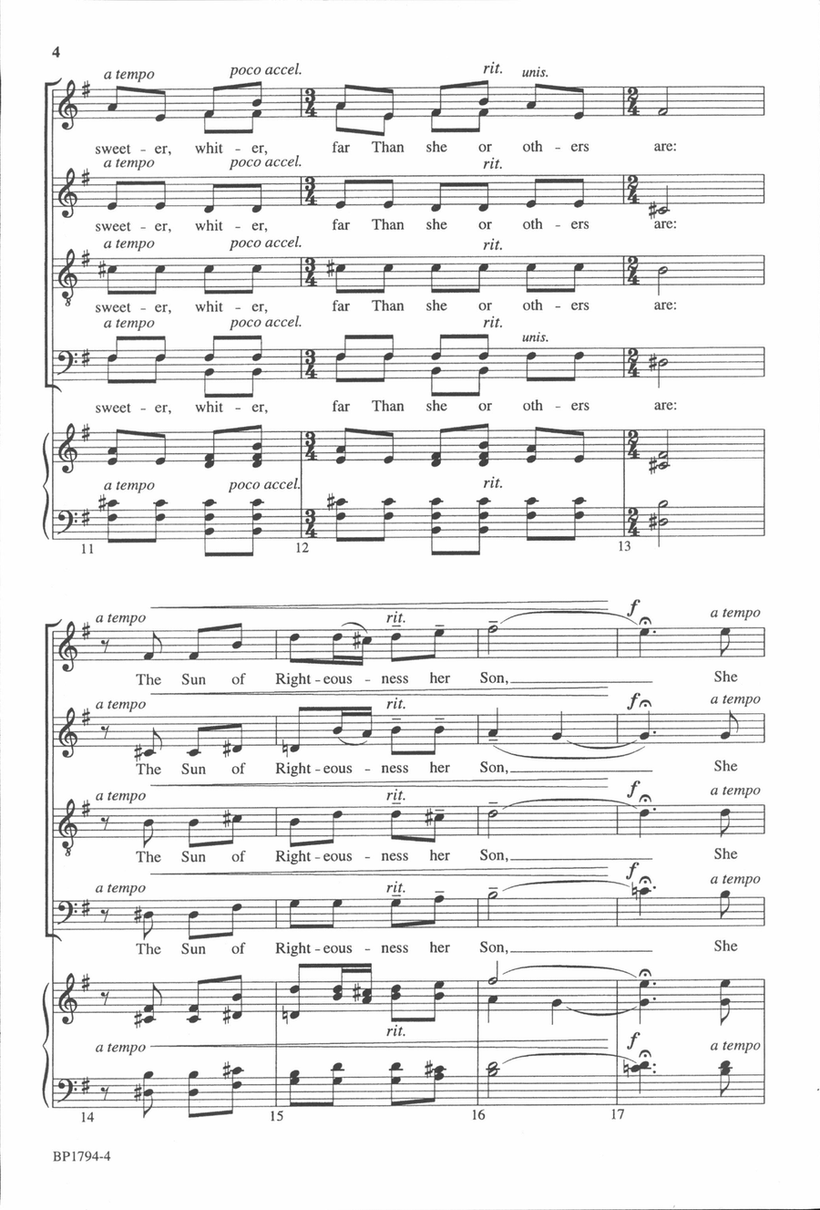Herself a Rose 4-Part scores gallery preview page 4