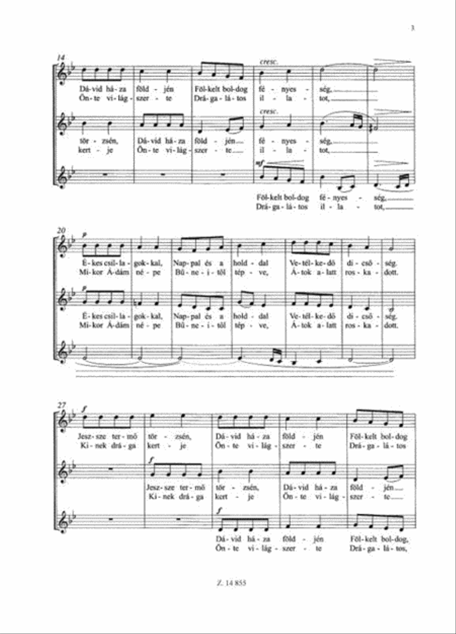 Ó, Dics'ült Szép Kincs Choir scores gallery preview page 2