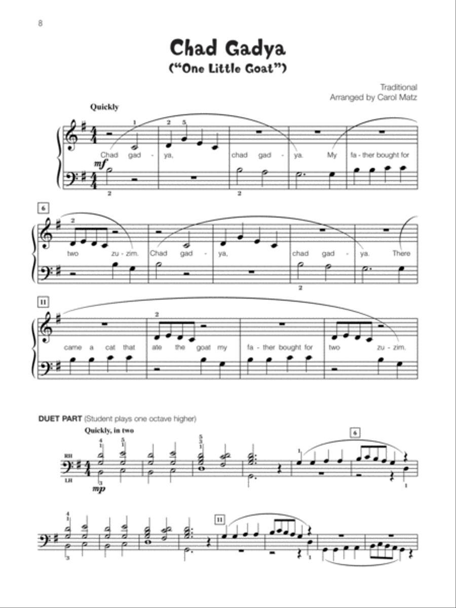 Famous & Fun Jewish Songs 1-3 (Value Pack) Piano Method scores gallery preview page 11