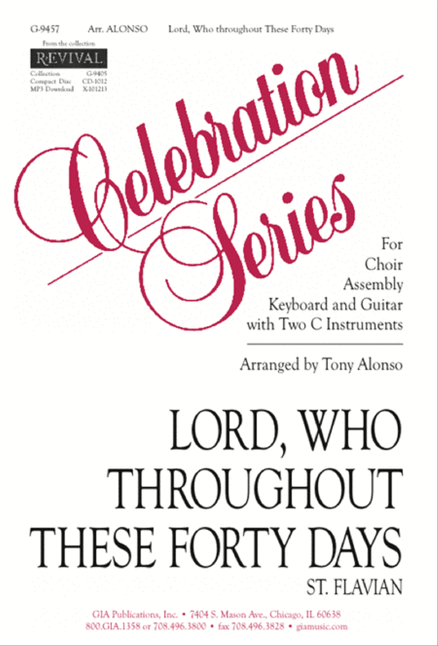 Lord, Who throughout These Forty Days - Guitar edition Guitar scores gallery preview page 1