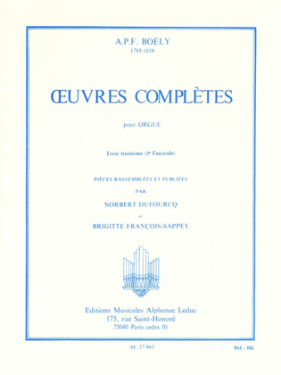 Book cover for Complete Works, For Organ (3)