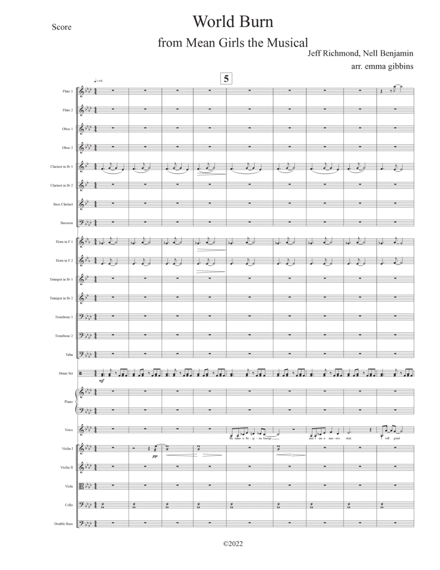 World Burn Full Orchestra scores gallery preview page 1