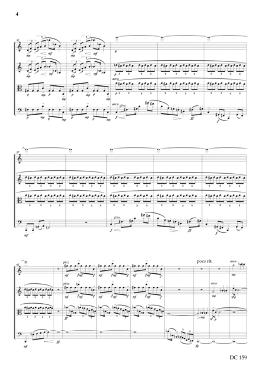 String Quartet No. 1 (Score) String Quartet scores gallery preview page 4