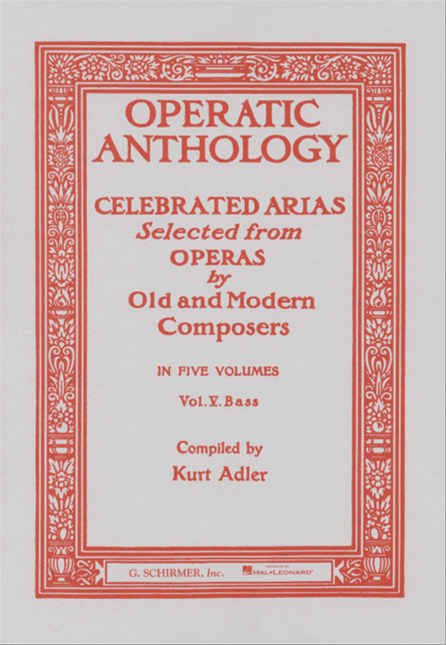 Operatic Anthology, Volume 5 - Bass Voice Solo scores gallery preview page 1