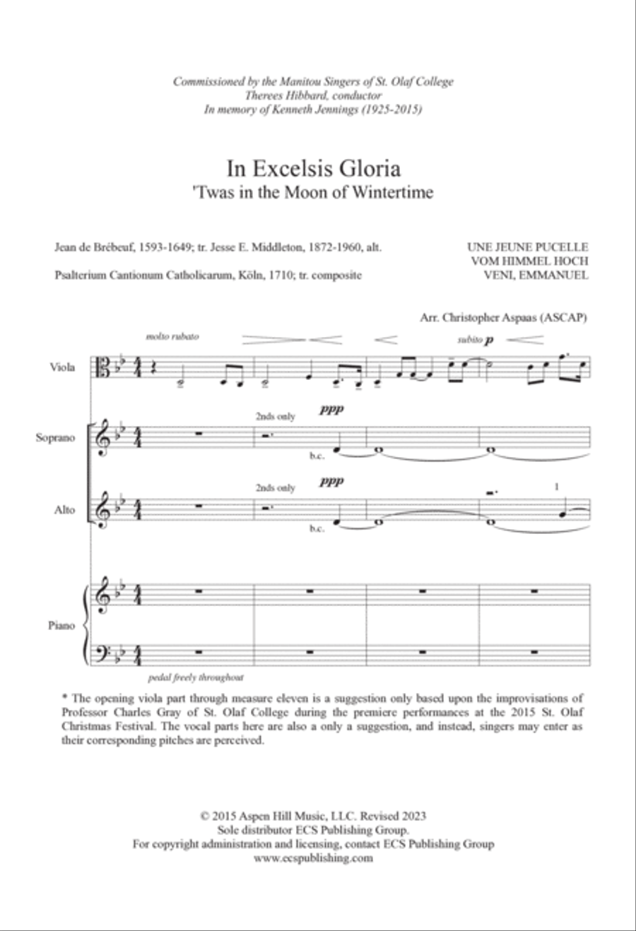In Excelsis Gloria SSAA scores gallery preview page 3
