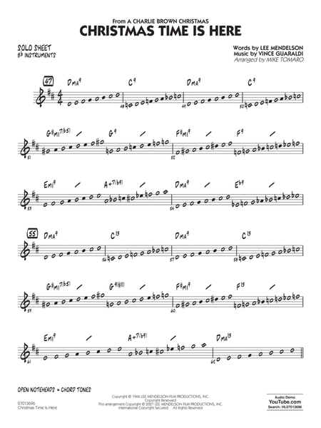 Christmas Time Is Here (arr. Mike Tomaro) - Bb Solo Sheet
